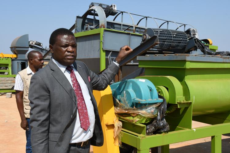 Rudevit Chairperson, Bofomo Nyirenda shows part of the plant